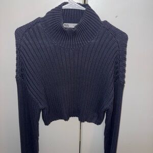Zara Women's bluish/grey Sweater
